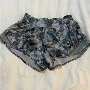 lululemon athletica Blue Tie-Dye Athletic Shorts